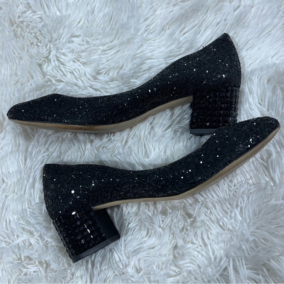 Michael Kors Arabella kitten pump black Suede jeweled heel size 7 - Picture 8 of 12
